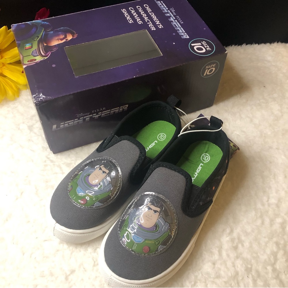 New Disney-Pixar Toy Story Buzz Lightyear Canvas Slip-On Size 10 With Box